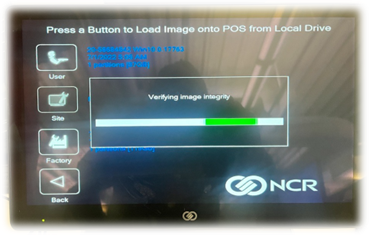 A screen with a message